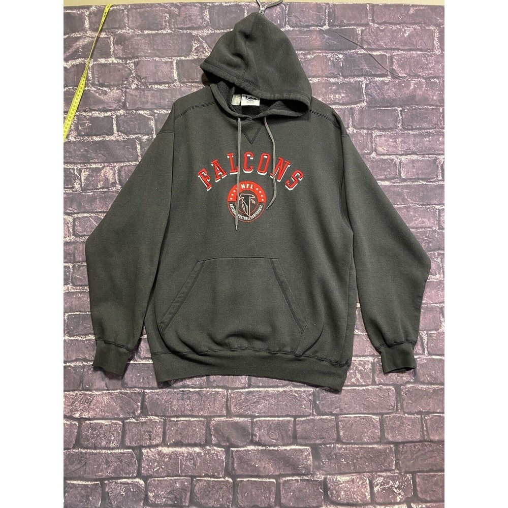 VTG Atlanta Falcons Lee Sport Hoodie Men Large Gray NFL Dirty Birds Football NFC